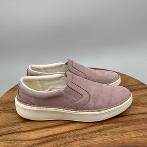 Cole Haan Grand 360 Shoes Womens Size 9 B Pink Suede Slip On Topspin Loafers